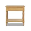 Easton - Modern Farmhouse Turned 1 Drawer Storage Side Table With Shelf - Natural Brown - Image 3