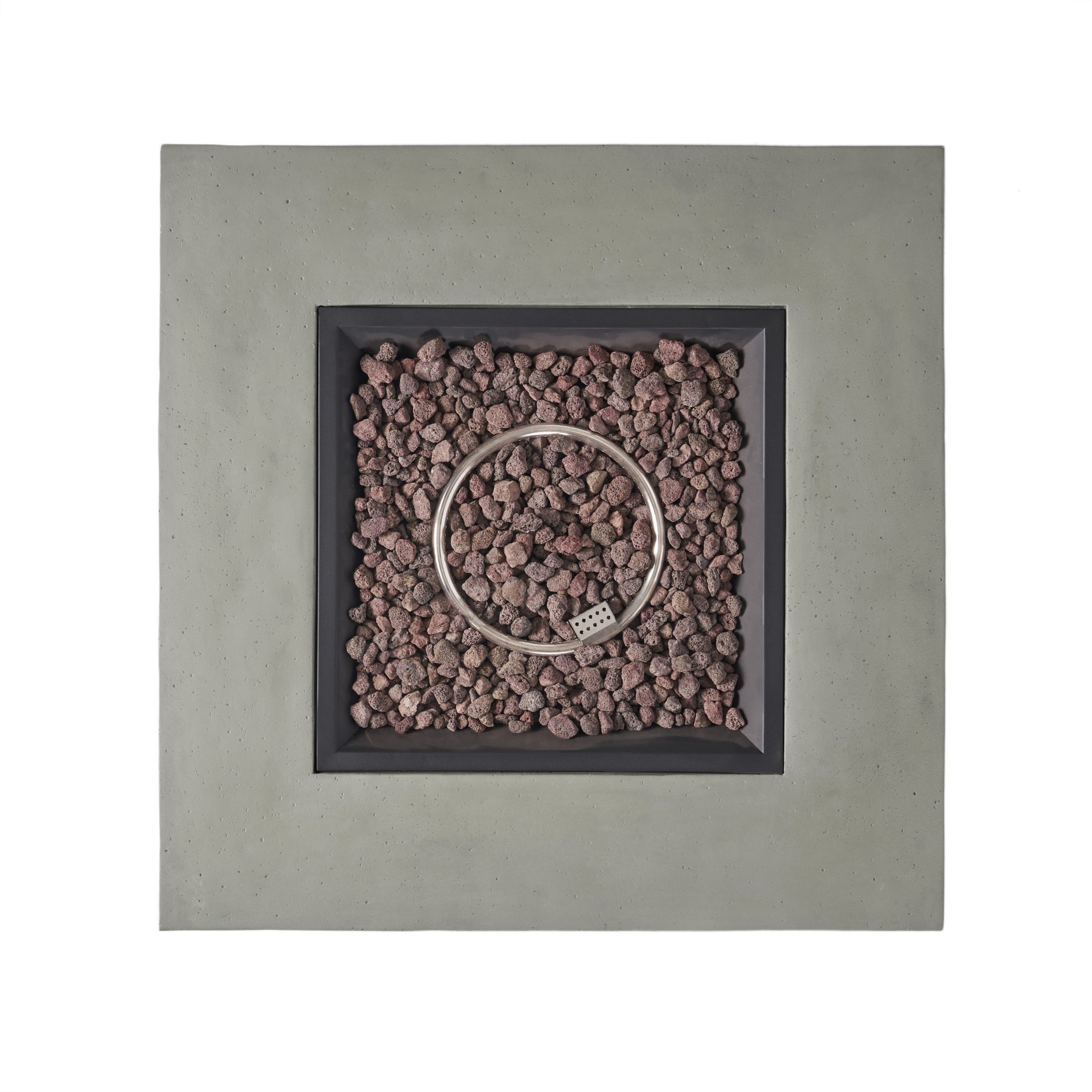 Contemporary 50, 000 Btu Square Fire Table With Clean Lines - Light Gray - Image 12