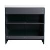 Modern Freestanding Bathroom Vanity With 2 Soft Close Cabinet Doors, Excluding Sink - Dark Green - Image 8