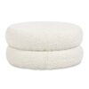 Homary - Floor Cushion Footrest Ottoman - Ivory White - Image 7