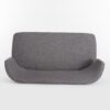 Classic Upholstered Loveseat With Curved Backrest - Gray - Image 8