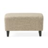 Elegant Upholstered Armchair With Ottoman Set - Beige - Image 7