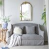 Arched Wall Mirror With Metal Frame, Wall Mirror For Living - Gold - Image 3