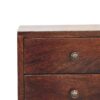 Mini 2 Drawer Nightstand - Walnut - Image 6
