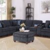 Gina - Sectional Sofa With Ottoman - Black - Image 14
