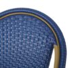 Outdoor Rattan And Aluminum French Barstools Set - Navy Blue - Image 13