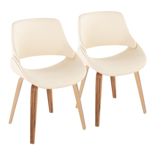 Fabrico - Mid-Century Modern Accent Dining Chair (Set of 2) - Zebra / Cream