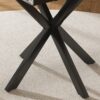 Retractable Dining Table, Round Extendable 6 Person Table - Walnut - Image 11