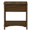 Accent End Table, 2 Tier, Narrow, Storage Drawer, Transitional - Walnut - Image 3