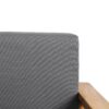 Outdoor Club Chair, Patio Chair With Teak Acacia Wood Frame - Dark Gray - Image 12
