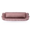 Modern Glam Velvet 3 Seater Sofa With Curvaceous Shell Design - Blush - Image 7