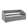 Elegant Upholstered Twin Size Daybed With Trundle Linen - Gray - Image 8