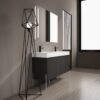 Deluxe 60" Freestanding Bathroom Vanity With Resin Double Sink - Dark Oak - Image 4