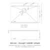 Modern 30 X 22" Kitchen Sink Drop In 16 Gauge Stainless Steel Single Bowl Topmount Basin - Brushed Nickel - Image 3