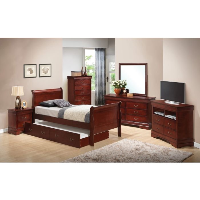 Full Trundle Bed For Comfort Elegant - Cherry - Image 3