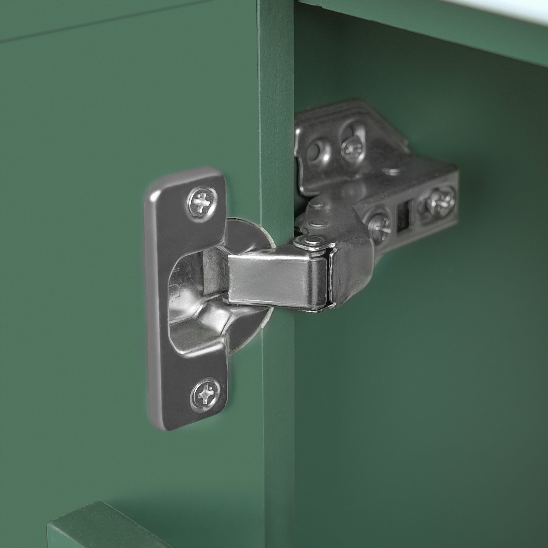 Solid Wood And 24" Bathroom Vanity With Sink, Deep Drawer, Door Shelf, 2 Tier Basket - Green - Image 24