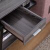 Home End Table With Drawer, Side Table With Storage Shelf - Distressed Gray / Black - Image 2