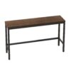 Modern Design Long Dining Table Set With 3 Stools - Dark Brown - Image 8