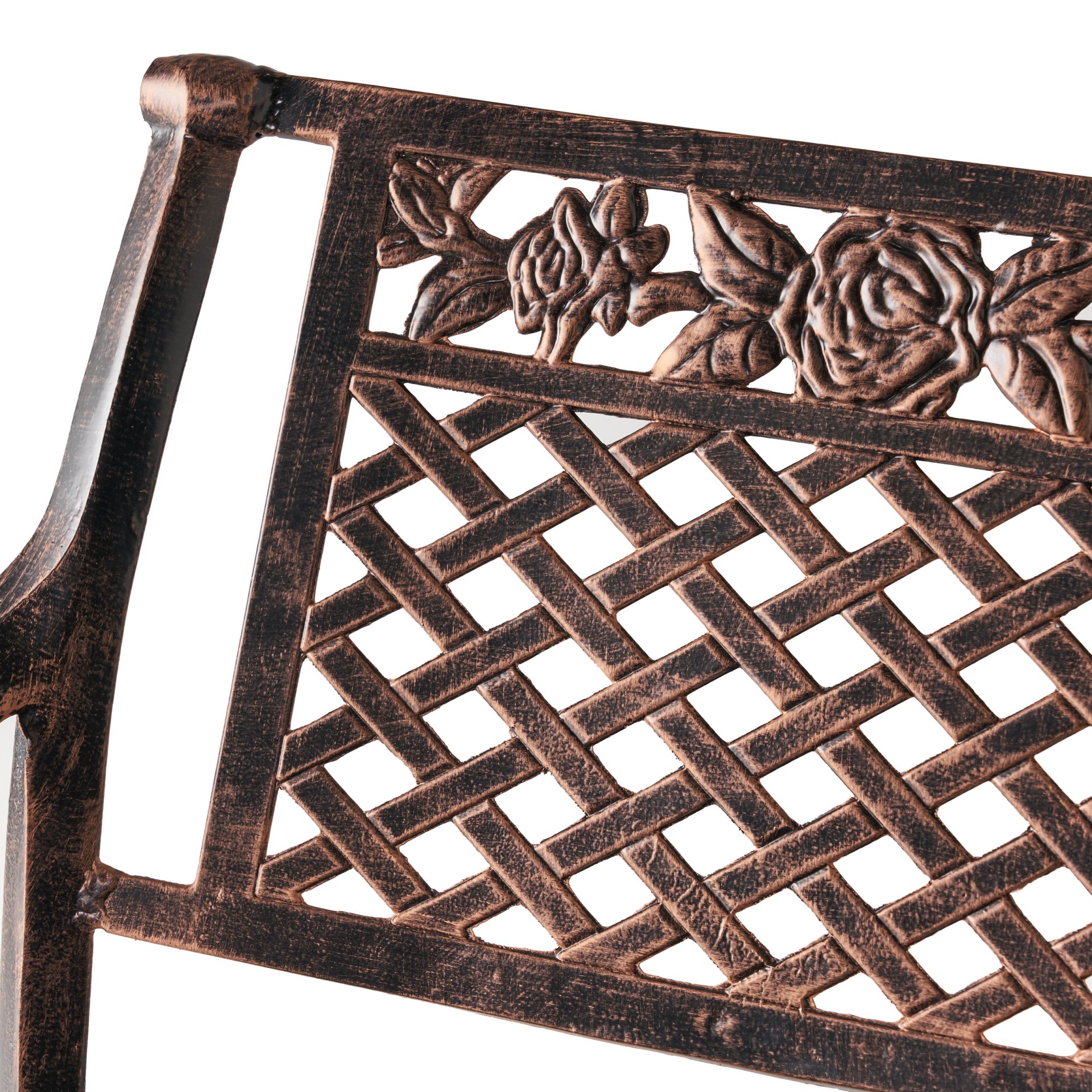 Cast Aluminum Swivel Bar Stool With Footrest - Copper - Image 5
