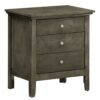 3 Drawer Nightstand - Gray - Image 7