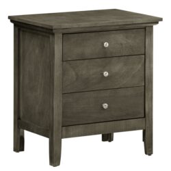 3 Drawer Nightstand - Gray
