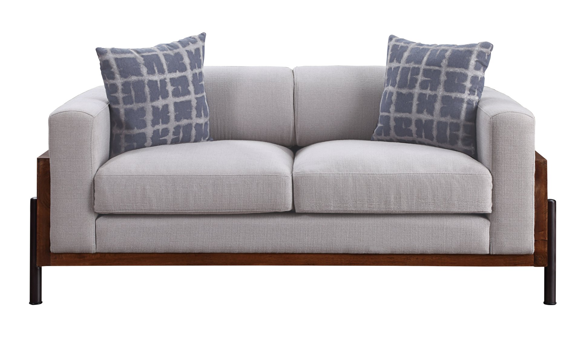 Pelton - Loveseat With 2 Toss Pillows - Walnut - Image 5