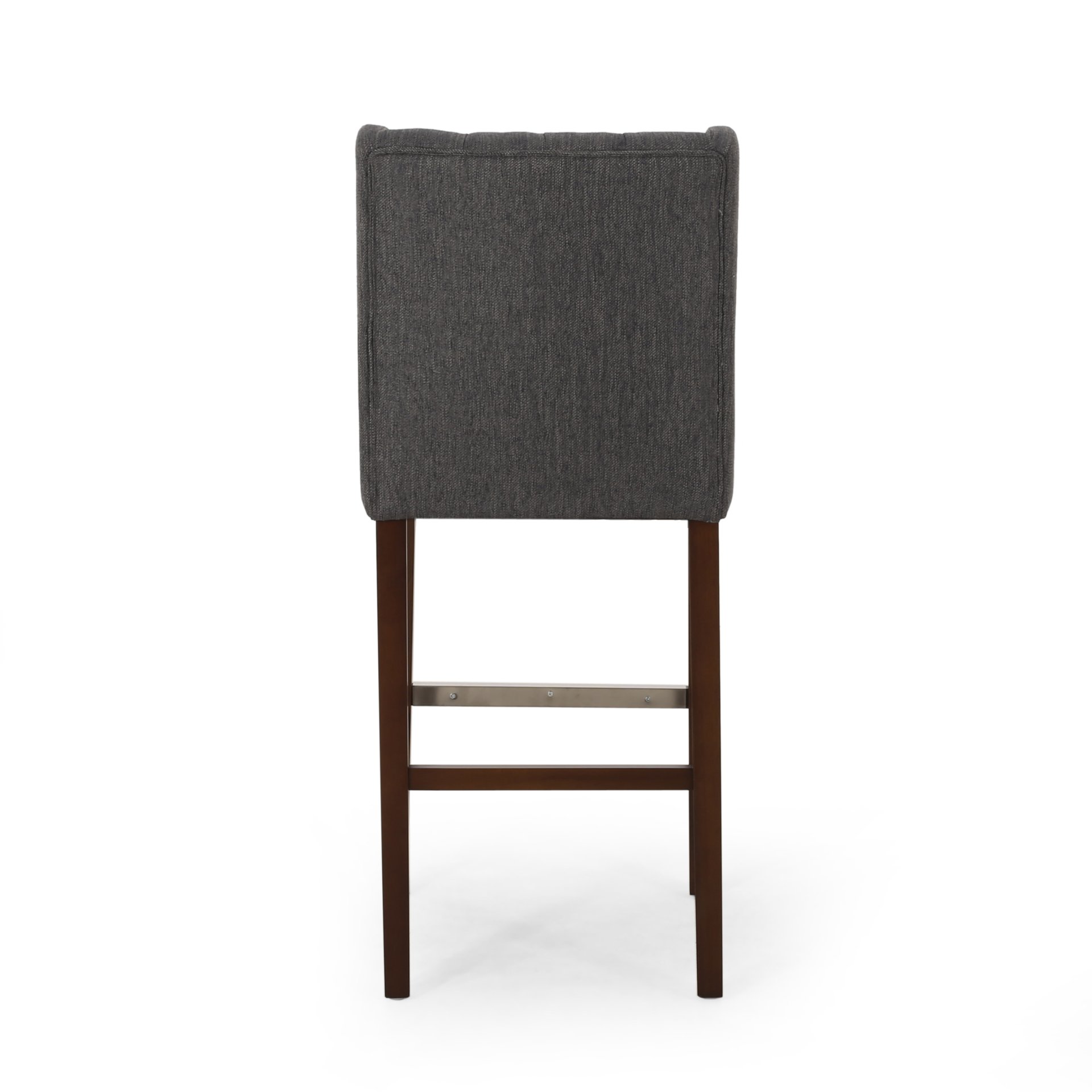 Solstara - Upholstered Fabric Dining Barstool With Button Tufted And Wing Back - Charcoal - Image 8