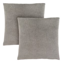 Pillows, Square, Insert Included, Decorative Throw, Hypoallergenic And Stylish Appearance (Set of 2) - Gray