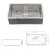 Undermount Workstation Kitchen Sink 30" X 19", 16 Gauge Deep Single Bowl - Brushed Nickel - Image 7