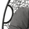 Kylie - Boho Style Hanging Basket Chair Rattan With Water Resistant Cushions - Gray - Image 9