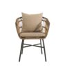 Contemporary Outdoor Patio Chairs With Cushions (Set of 2) - Beige / Black - Image 5
