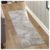 Geometrix - 2'7" X 9'10" Area Rug Runner With Geometric / 3D Effect - Ivory / Gray - Image 5