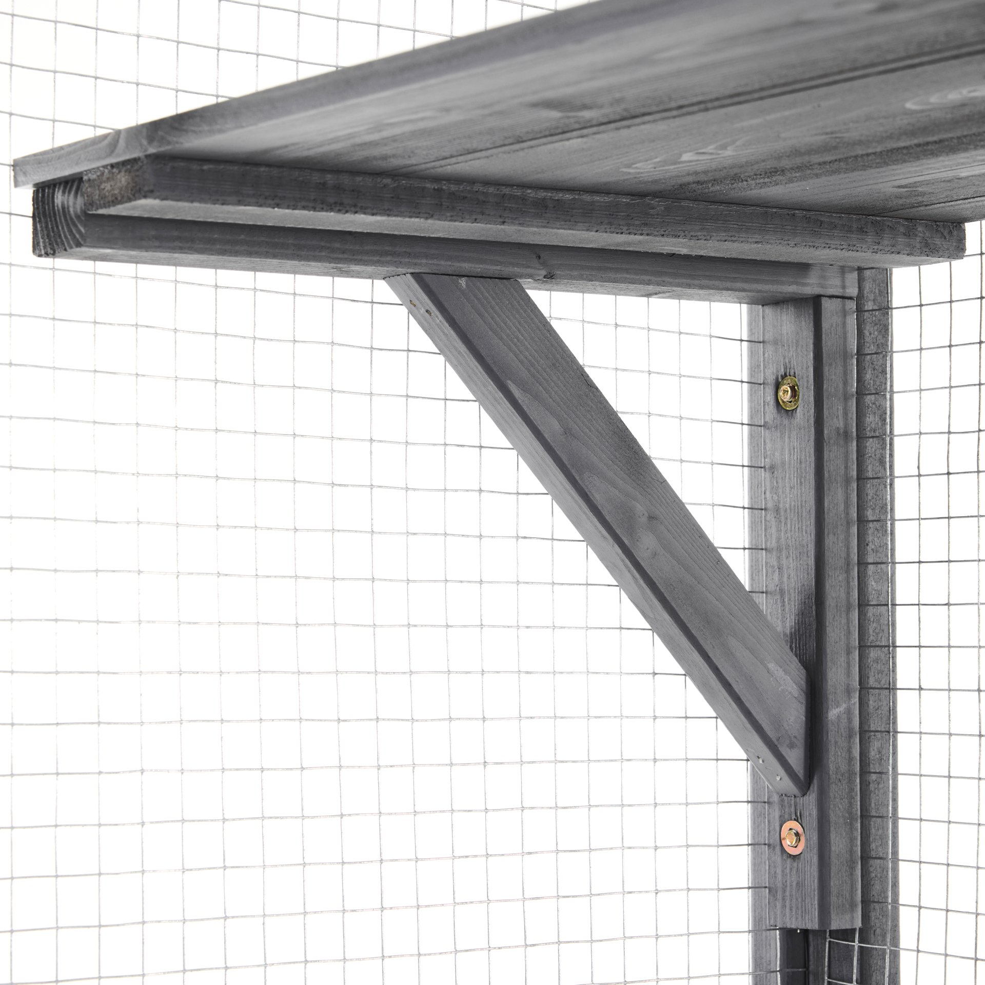 Outdoor Diy Cat House Catio With Double Enter Doors, Platforms, And Condos - Dark Gray - Image 20
