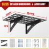 Wall Mounted Shelf For Garage Heavy Duty Wall Shelf, Supermarket Storage Shelf, 2 Pack - Black - Image 3
