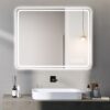 LED Bathroom Mirror Vanity Mirrors With Front Lights, Wall Mounted Anti-Fog Frameless Make Up Mirror With Light Copper-Free Mirror Horizontal Or Vertical - Clear - Image 4