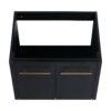Modern Wall Mounted Bathroom Vanity, Thick Edged Resin Sink And Storage Rack Plywood - Black Chestnut - Image 19