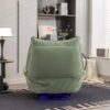 270 Swivel Glider Recliner Chair, Power Recliner Rocking Chair, USB Port Charge For Nursery Chair With Atmosphere Lamp For Living Room Bedroom Apartment - Green - Image 11