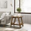Metz - Mid-Century Modern Wood Shelf 3 Piece Coffee Table Set - Walnut - Image 4