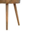 Nordic Circular Shaped Bedside Table - Oak - Image 7