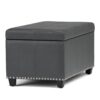 Amelia - Storage Ottoman Bench - Stone Gray - Image 5