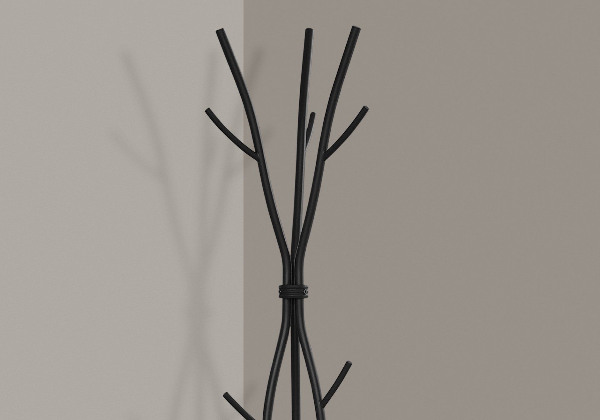 Coat Rack, Hall Tree, Free Standing, 11 Hooks, Entryway, Contemporary & Modern - Black - Image 2