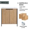 Modern 30" Freestanding Bathroom Vanity With Resin Sink & Soft Close Cabinet Doors - Light Coffee - Image 9
