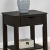 Flora - End Table With Drawer - Dark Brown - Image 5