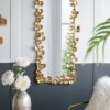 Full Length Mirror With en Leaf Accents, Floor Miiror For Living Room Bedroom - Gold - Image 3