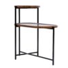 Small Coffee Tables 2 Tier Modern Sofa Side Table With Wood Storage Shelf Living Room End Tables Nightstands - Walnut Brown - Image 11