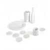 Luxury Natural Marble Dining Room Accessories Set, 10 Pieces, Elegant Natural Stone - White - Image 6