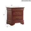 Louis Phillipe - Elegant Nightstand - Cherry - Image 6