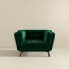 Addison - Lounge Chair Dark - Brown / Dark Green - Image 6