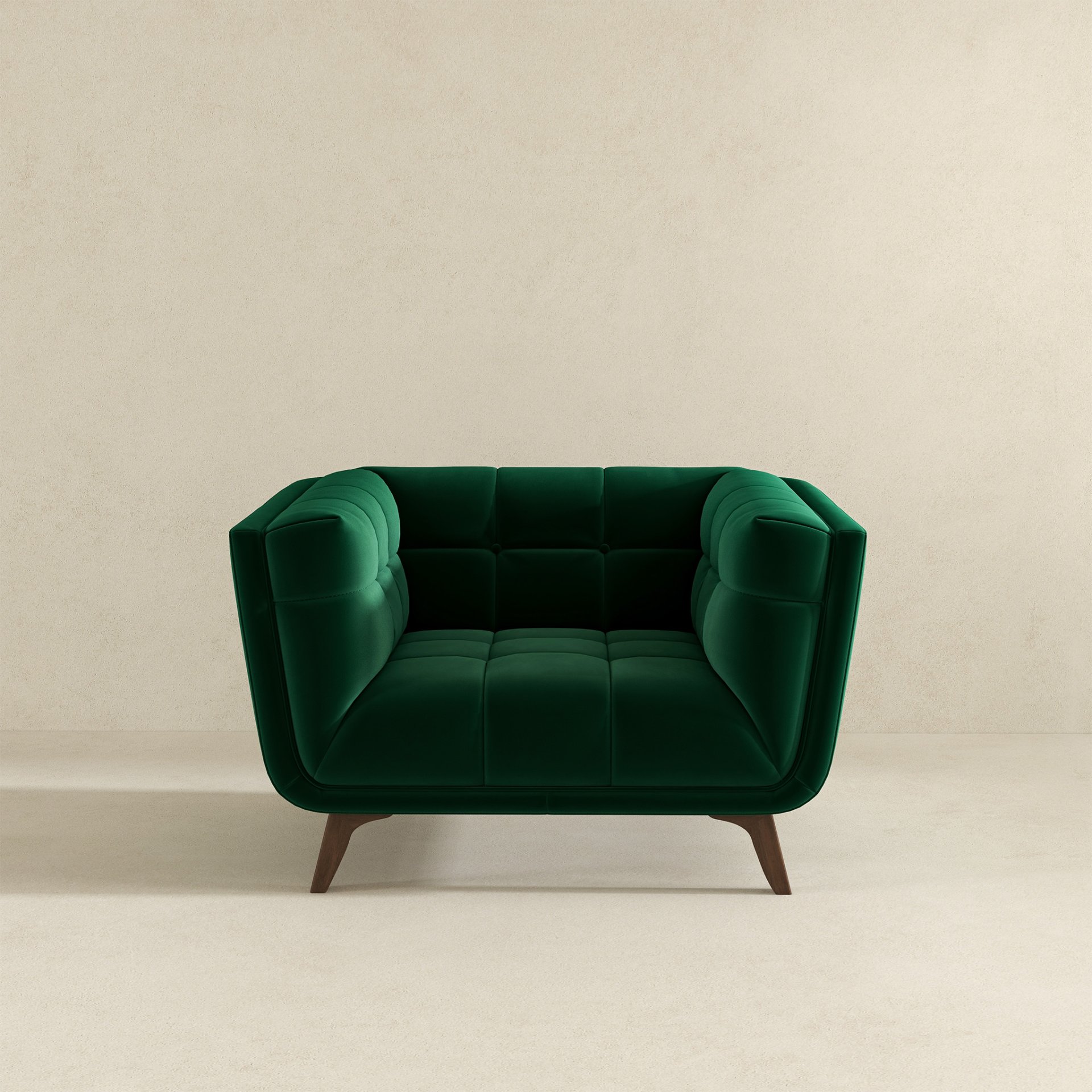 Addison - Lounge Chair Dark - Brown / Dark Green - Image 6