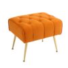 Modern Accent Chair With Ottoman, Comfy Armchair For Living Room, Bedroom, Apartment, Office - Orange - Image 12